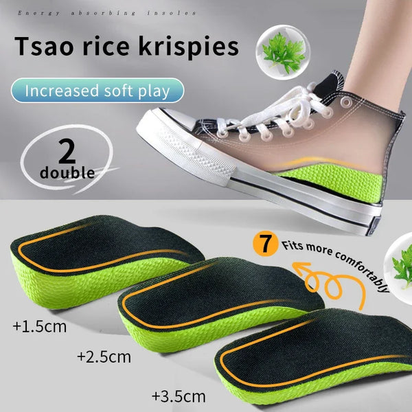 1Pair Height Increase Insoles Shoes Flat Feet Arch Support Orthopedic Insoles Sneakers Heel Lift Half Shoe Pads Height Boosters