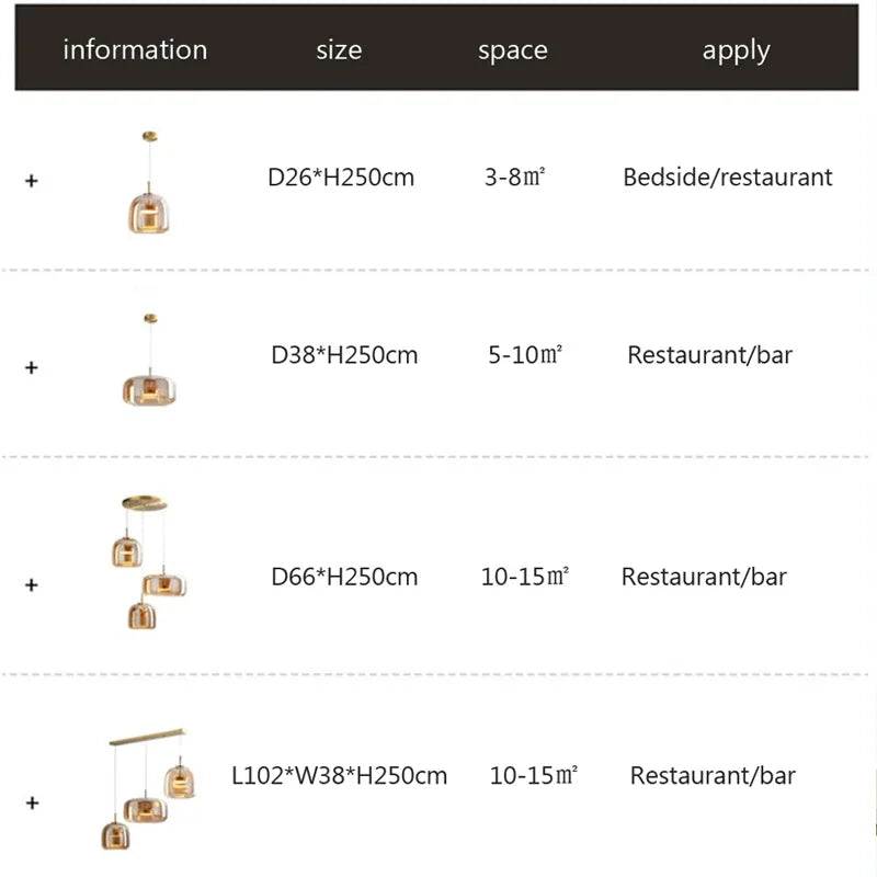 Nordic Glass Led Pendant Light Light Luxury Smoke Grey Hanging Light Fixtures Bedroom Modern Luminaire Suspension Lamp