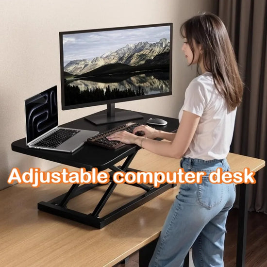 Standing Up and Down Desk Stand Computer Office Workstation Monitor Stand Laptop Stand Foldable and Elevated  Home Office Desk