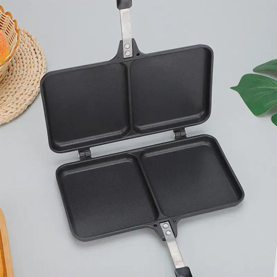 Double Sided Frying Pan Sandwich Maker Pan Non Stick Barbecue Plate Heat-resistant Flipgrill Pan Toastie Waffle Pancake Maker