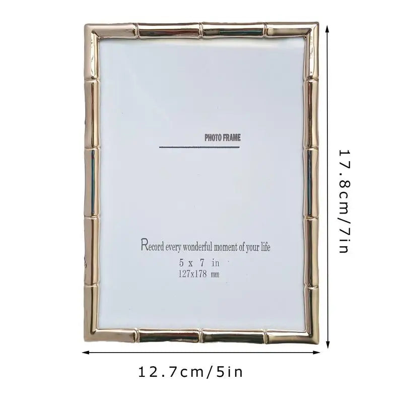 Golden Metal Photo Frame Stand Photo Frame Desktop Pendulum Decorative Frame Wall Decoration room photo decoration frame