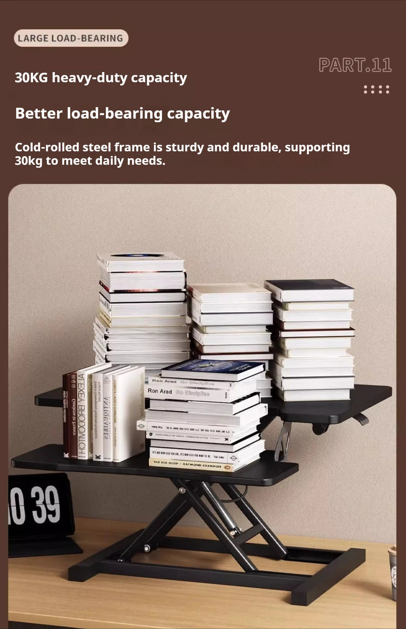 Standing Up and Down Desk Stand Computer Office Workstation Monitor Stand Laptop Stand Foldable and Elevated  Home Office Desk