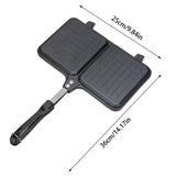 Double Sided Frying Pan Sandwich Maker Pan Non Stick Barbecue Plate Heat-resistant Flipgrill Pan Toastie Waffle Pancake Maker