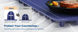 Roll up food heating pad - Level 4 temperature fast heating silicone hot plate, lifting feet to protect the dining table