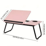 Computer Lazy Desk with Ergonomic Design, Integrated Foldable Table with Adjustable Height, Compact and Practical