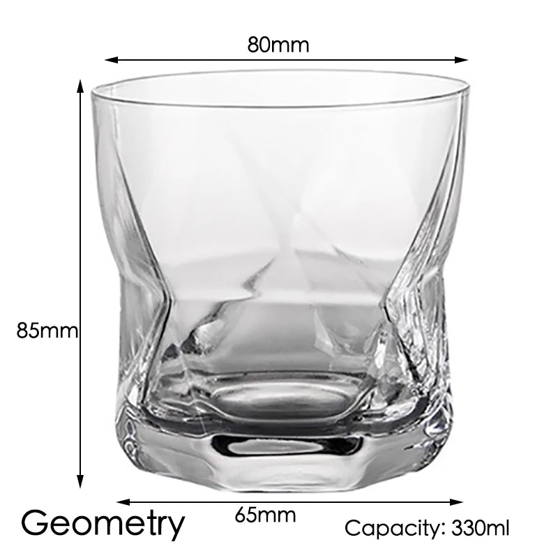 1PCS Whiskey Glass, Old Fashioned Rocks Glasses Tumblers, Glassware for Cocktail Scotch, Bourbon, Gin, Voldka, Brandy