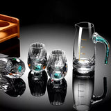 4/6pcs Diamond Crystal Liquor Glasses Set Vodka Shot Glass Wine Glasses Whiskey Glass Spirits Sake Soju Brandy Tea Cup 15ml