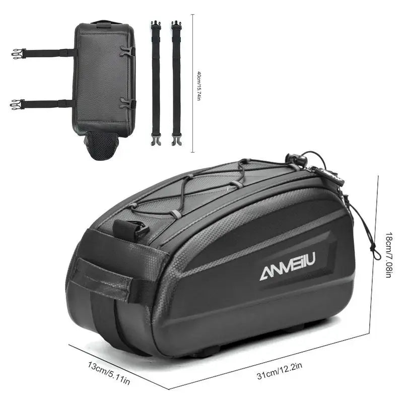 Waterproof Bicycle Saddle Bag 6L Large Capacity Bike Tail Trunk Bag Rear Seat Bags Road Mountain Luggage Carrier Bike Cargo Rack