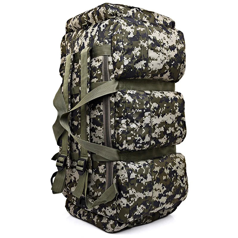 Outdoor 90L Men Tactical Luggage Bag Super Capacity Mountaineering Bags Waterproof Men Backpack Travel Camping Tent Bag