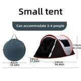 A camping tent, family travel tent that can accommodate 3-4 people, portable outdoor rainproof tent, perfect for camping hiking