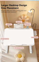 Computer Desk Bed Top Desk Adjustable Folding Simple Home Bedroom Sitting Floor Bay Window Laptop Office Small Desk Board