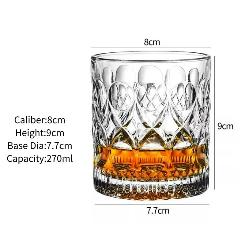Whiskey Glasses,Engraved Whiskey Glass,Old Fashioned Whiskey Glasses,Classical Scotch Glasses,Perfect Gift for Scotch Lovers