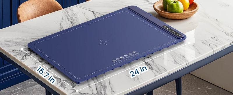 Roll up food heating pad - Level 4 temperature fast heating silicone hot plate, lifting feet to protect the dining table