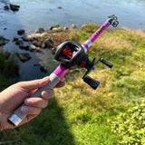 Trout Pesca Fishing Rod and Reel Combo 1.5m1.8m 2.1m 2.4m Carbon Fibe Lure Rods and 5.2:1 Spinning Wheel 7.2:1 Baitcasting Reels
