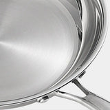 Stainless Steel Frying Pan Non-Stick Pan Fried Steak Pot Uncoated Kitchen Cookware For Home Gas Stove and Induction Cooker