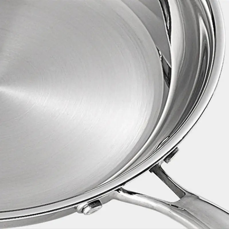 Stainless Steel Frying Pan Non-Stick Pan Fried Steak Pot Uncoated Kitchen Cookware For Home Gas Stove and Induction Cooker