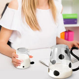 Cow Glass Water Pitcher Bedside Milk Carafe with Cup Glass Cute Cow Glass Tea Pitcher Kettle Jug Water Carafe for Midnight Drink