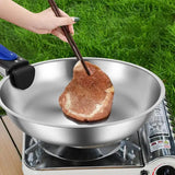 Outdoor Cookware 316 Stainless Steel Frying Pan Portable Detachable Handle Pot NonStick Pan Fried Steak Pot For Camping Travel