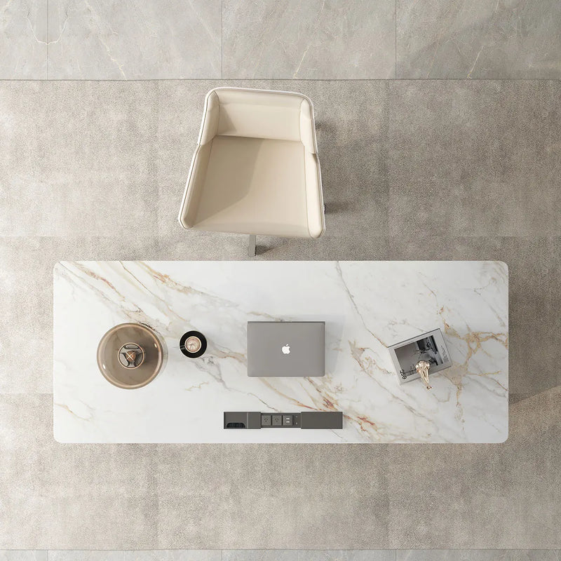 Rock Slab Desk Small Apartment Scandinavian Study Luxury Office Desk Computer Desk Modern Writing Desk Desk Home