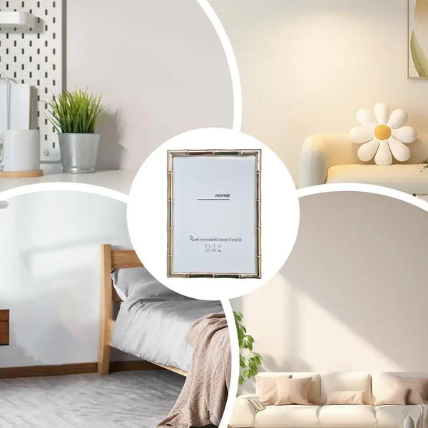Golden Metal Photo Frame Stand Photo Frame Desktop Pendulum Decorative Frame Wall Decoration room photo decoration frame