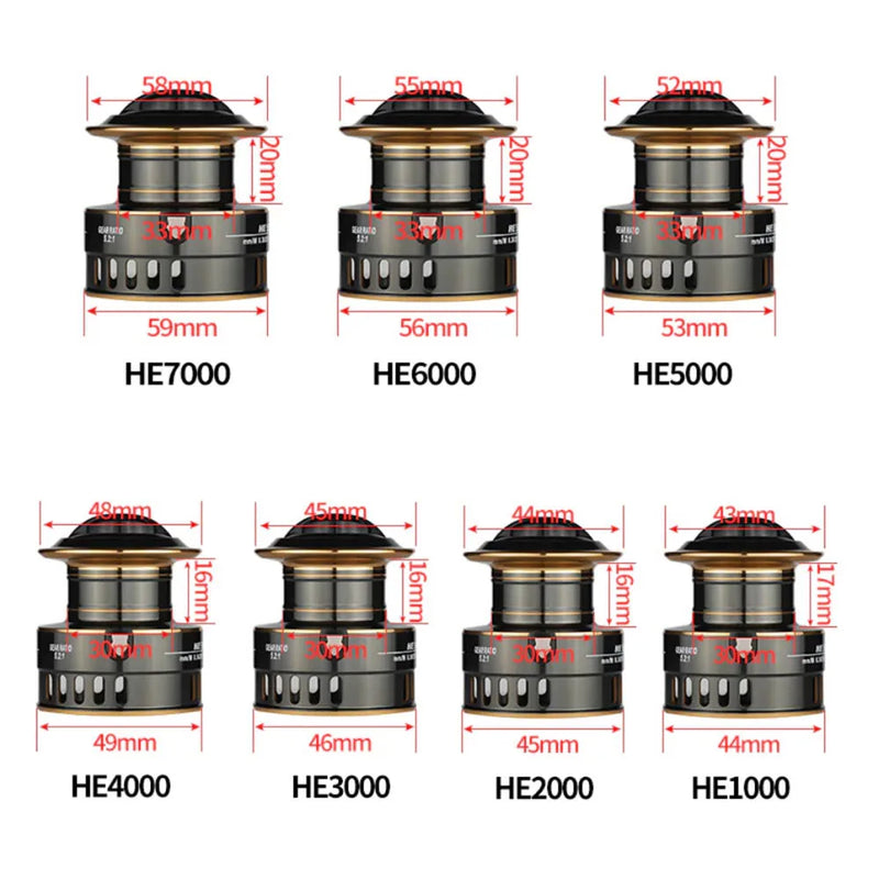 Spinning Reels Saltwater Freshwater Casting Fishing Reel Tackle Ultralight Metal Frame Smooth and Tough High Speed Fishing Reels