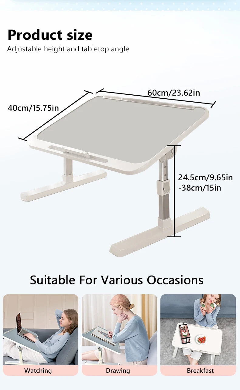 Computer Desk Bed Top Desk Adjustable Folding Simple Home Bedroom Sitting Floor Bay Window Laptop Office Small Desk Board