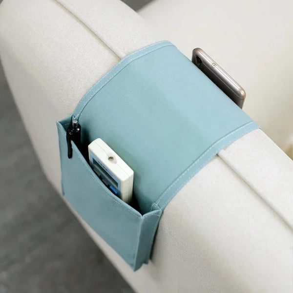 Cotton Linen Bedside  Bag Organizer Bed Desk Sofa TV Control Hanging Holder Pockets