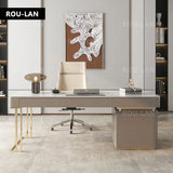 Rock Slab Desk Small Apartment Scandinavian Study Luxury Office Desk Computer Desk Modern Writing Desk Desk Home