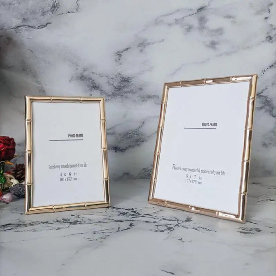 Golden Metal Photo Frame Stand Photo Frame Desktop Pendulum Decorative Frame Wall Decoration room photo decoration frame