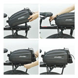 Waterproof Bicycle Saddle Bag 6L Large Capacity Bike Tail Trunk Bag Rear Seat Bags Road Mountain Luggage Carrier Bike Cargo Rack