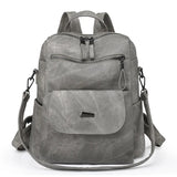 Large Women Backpack Purse Anti-theft Fashion Casual Lightweight Ladies Travel PU Washed Leather Ladies Rucksack Shoulder Bag