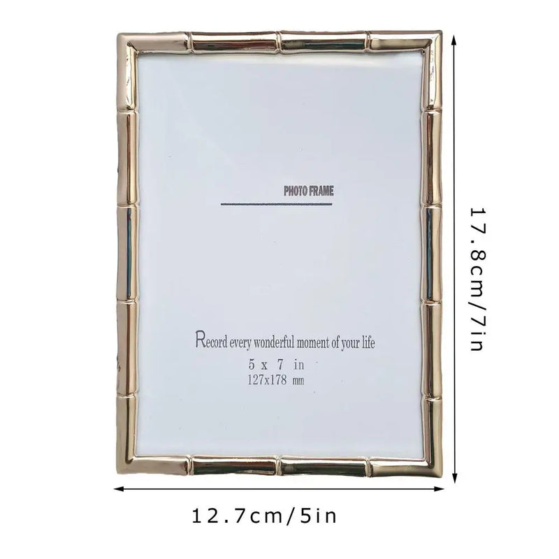 Golden Metal Photo Frame Stand Photo Frame Desktop Pendulum Decorative Frame Wall Decoration room photo decoration frame