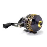 Slingshot Fishing Reel Metal Spinning Interchangeable Handles Catapult Bow Wheel Hunting Outdoor Shooting Closed Reel with Line