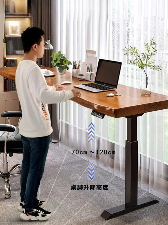 Desk Learning Computer Desk Solid Wood Standing Workbench Home Intelligent Electric Lifting Table