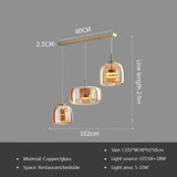 Nordic Glass Led Pendant Light Light Luxury Smoke Grey Hanging Light Fixtures Bedroom Modern Luminaire Suspension Lamp