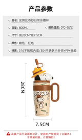 New Crayon Shin-chan Cute Cartoon Sakurada Nene Vacuum Cup Kawaii High-Capacity Water Cup Lovely Periphery Home Decor Gifts