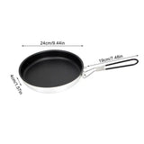 Non Stick Frying Pans Portable Alloy Non Stick Skillet With Foldable Handle 24cm Camping Coated Pan Camp Cookware For Hiking