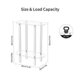 Acrylic Transparent Tea Table Sofa Side Table 2-tier Coffee Table Oval End Bedside Cabinet Nightstand for Living Room Bedroom
