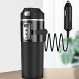Heated Coffee Mug 12/24V Stainless Steel 450ML Car Heating Cup Electric Kettle Water Warmer Bottle LCD Display Heat Preservation