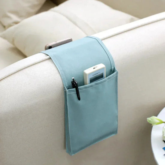 Cotton Linen Bedside  Bag Organizer Bed Desk Sofa TV Control Hanging Holder Pockets