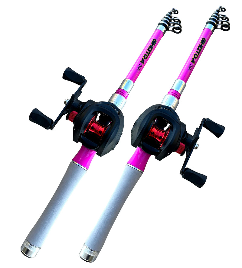 Trout Pesca Fishing Rod and Reel Combo 1.5m1.8m 2.1m 2.4m Carbon Fibe Lure Rods and 5.2:1 Spinning Wheel 7.2:1 Baitcasting Reels