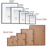 30x40cm 40x50cm  Black Picture Photo Frame Aluminum Simple with Pexiglass Mat for Wall Art Print Home Decor