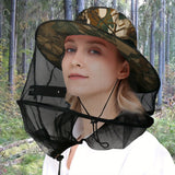 2pcs Beekeeping Hat with Mosquito Net, Bug Proof Head Net for Outdoor Activities, Beekeeping, Hiking, Gardening, Fishing, Breathable Mesh Bucket Hat, Unisex Sun Protection Hat for Men Women