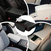 Auto Center Console Armrest Cushion with 2 Cup Holder Armrest Heightening Pad Auto Amrest Pillow Cover Pad for All Seasons