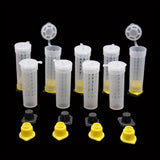 10pcs Beekeeping Bee Plastic Queen Rearing Cage Cup Box Protection Cover Catcher Protective Base Bees Tools Supplies Equipment