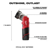M12 12V Lithium-Ion Cordless Combo Kit (5-Tool) with Two 1.5 Ah Batteries, Charger and Tool Bag
