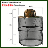 2pcs Beekeeping Hat with Mosquito Net, Bug Proof Head Net for Outdoor Activities, Beekeeping, Hiking, Gardening, Fishing, Breathable Mesh Bucket Hat, Unisex Sun Protection Hat for Men Women