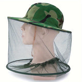 1pc Men's Simple Beekeeping Hat - Protective Bug Face Shield with Mosquito Head Net, Netting Depth for Outdoor Use