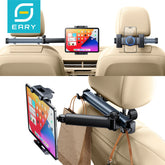 Tablet Holder Mount for Car Headrest Back Seat 360 Rotate Phone Stand Long Arm Adjustable with 2 Hook Fit for 4.7-12 Device