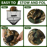 2pcs Beekeeping Hat with Mosquito Net, Bug Proof Head Net for Outdoor Activities, Beekeeping, Hiking, Gardening, Fishing, Breathable Mesh Bucket Hat, Unisex Sun Protection Hat for Men Women